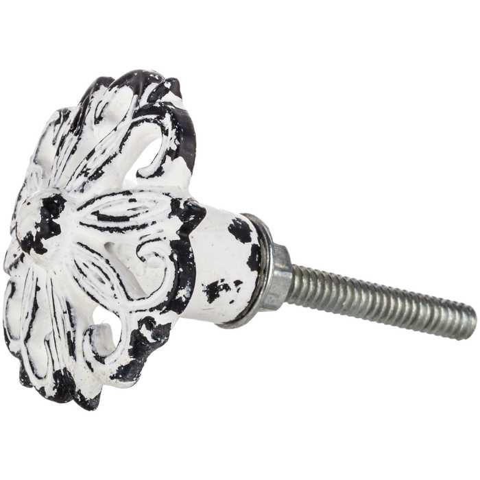 Distressed White Metal OpenCut Knob Hobby Lobby 1025717